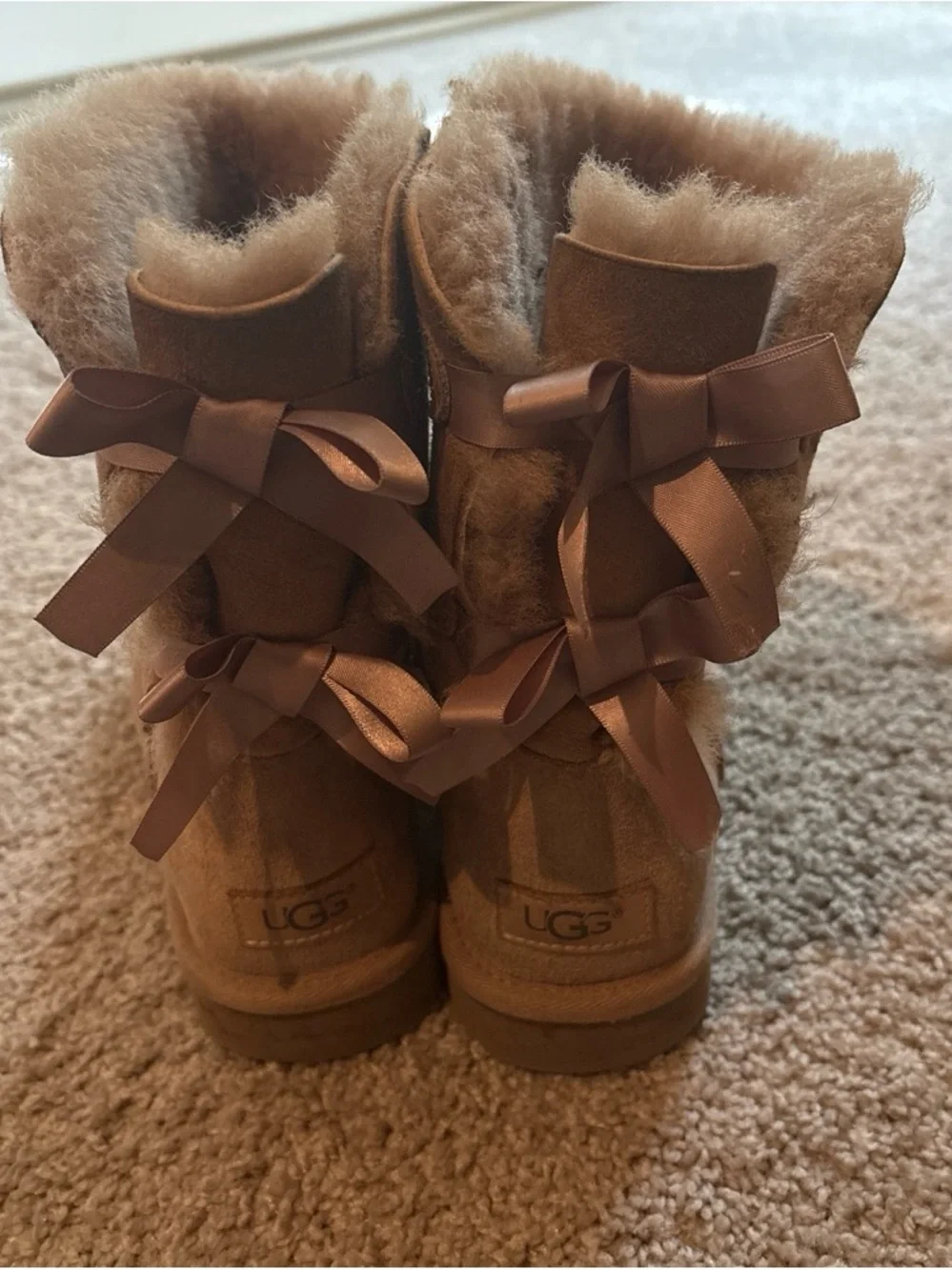 UGG Women's Short Shearling Boots in Chestnut Brown